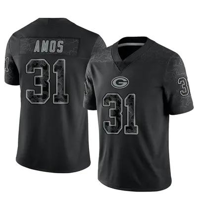 Youth Limited Adrian Amos Green Bay Packers Black Reflective Jersey