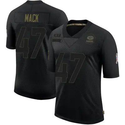 Youth Limited Alize Mack Green Bay Packers Black 2020 Salute To Service Jersey