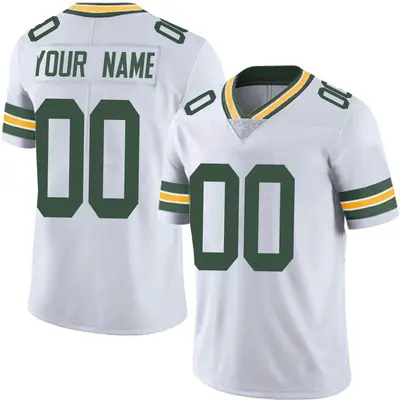 Youth Limited Custom Green Bay Packers White Vapor Untouchable Jersey