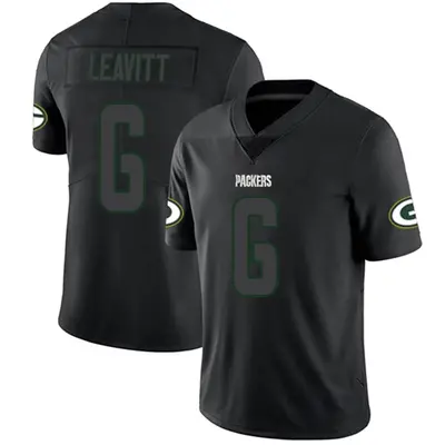 Youth Limited Dallin Leavitt Green Bay Packers Black Impact Jersey