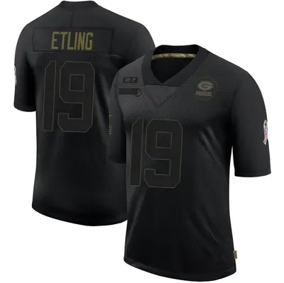 Youth Limited Danny Etling Green Bay Packers Black 2020 Salute To Service Jersey