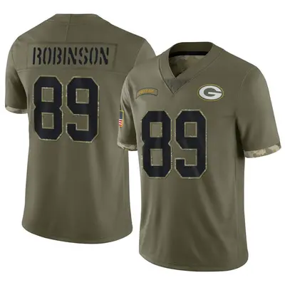 Youth Limited Dave Robinson Green Bay Packers Olive 2022 Salute To Service Jersey