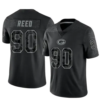 Youth Limited Jarran Reed Green Bay Packers Black Reflective Jersey