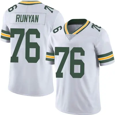 Youth Limited Jon Runyan Green Bay Packers White Vapor Untouchable Jersey