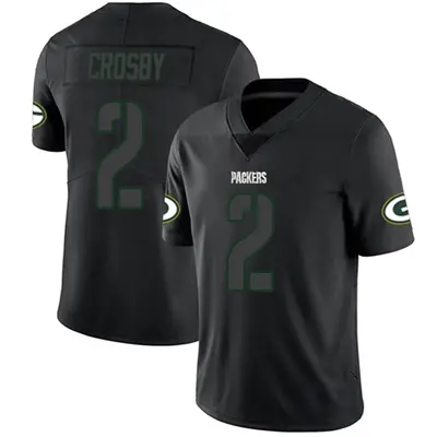 Youth Limited Mason Crosby Green Bay Packers Black Impact Jersey