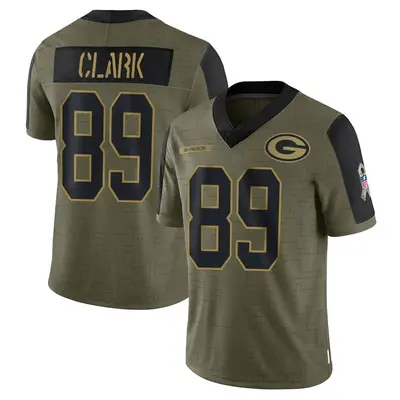 Youth Limited Michael Clark Green Bay Packers Olive 2021 Salute To Service Jersey
