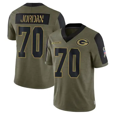 Youth Limited Michael Jordan Green Bay Packers Olive 2021 Salute To Service Jersey
