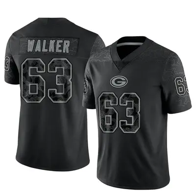 Youth Limited Rasheed Walker Green Bay Packers Black Reflective Jersey