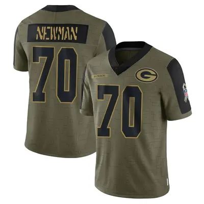 Youth Limited Royce Newman Green Bay Packers Olive 2021 Salute To Service Jersey