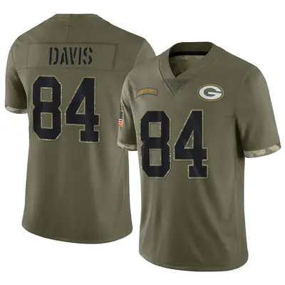Youth Limited Tyler Davis Green Bay Packers Olive 2022 Salute To Service Jersey
